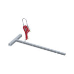 Fixation pour échafaudage acier débord 30cm élingue 5m double bloqueur