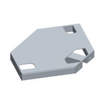 Adaptation plancher standard acier pour console d'angle réf. 010133
