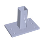 Support I 355 pour potelet carré 30x30mm (hors fixation)