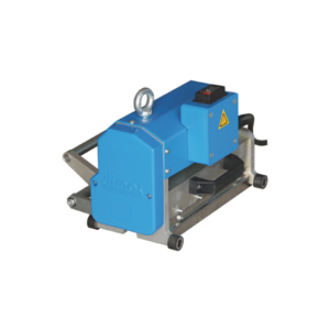 Blue electrical device for specialized work.