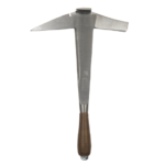 Marteau de couvreur manche cuir panne large pour gaucher