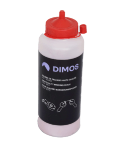 Dimos, red tracing powder bottle.