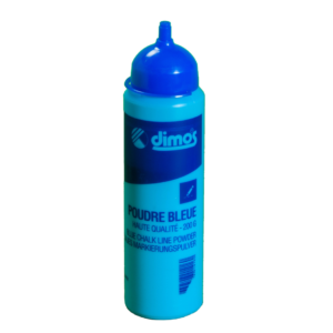 Bouteille de poudre bleue pour marquage.