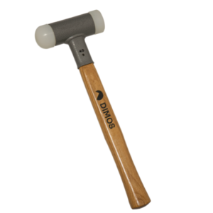 Maillet en bois et caoutchouc, marque DIMOS.