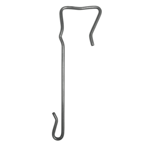 Metal hook to hang objects.