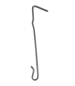 Metallhaken mit doppelter Krümmung.