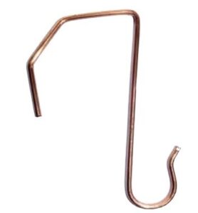 Metal hook on white background