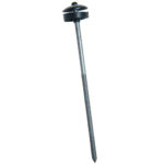 Pte Parapluie noir 120x3.7mm Annelée Galva rondelle EPDM-Bte 100