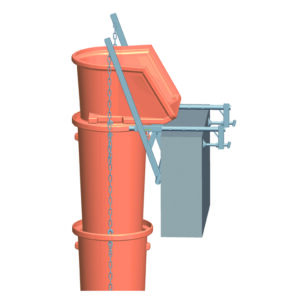 Illustration de toboggan de chantier avec trémie.