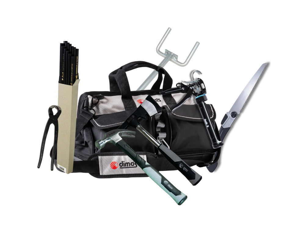 Sac à outils avec divers outils professionnels.