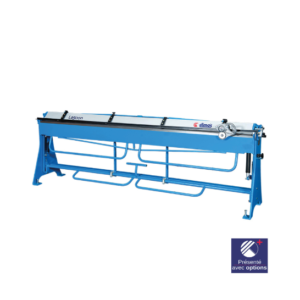 Blue sheet metal folding with additional options.