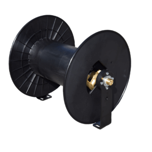 schwarze Rolle für Kabel oder Schläuche.