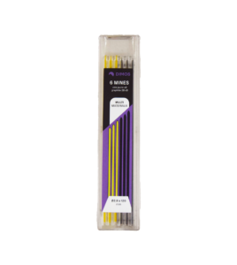 Refill pack of 6 graphite and yellow leads for mechanical pencils - 155667